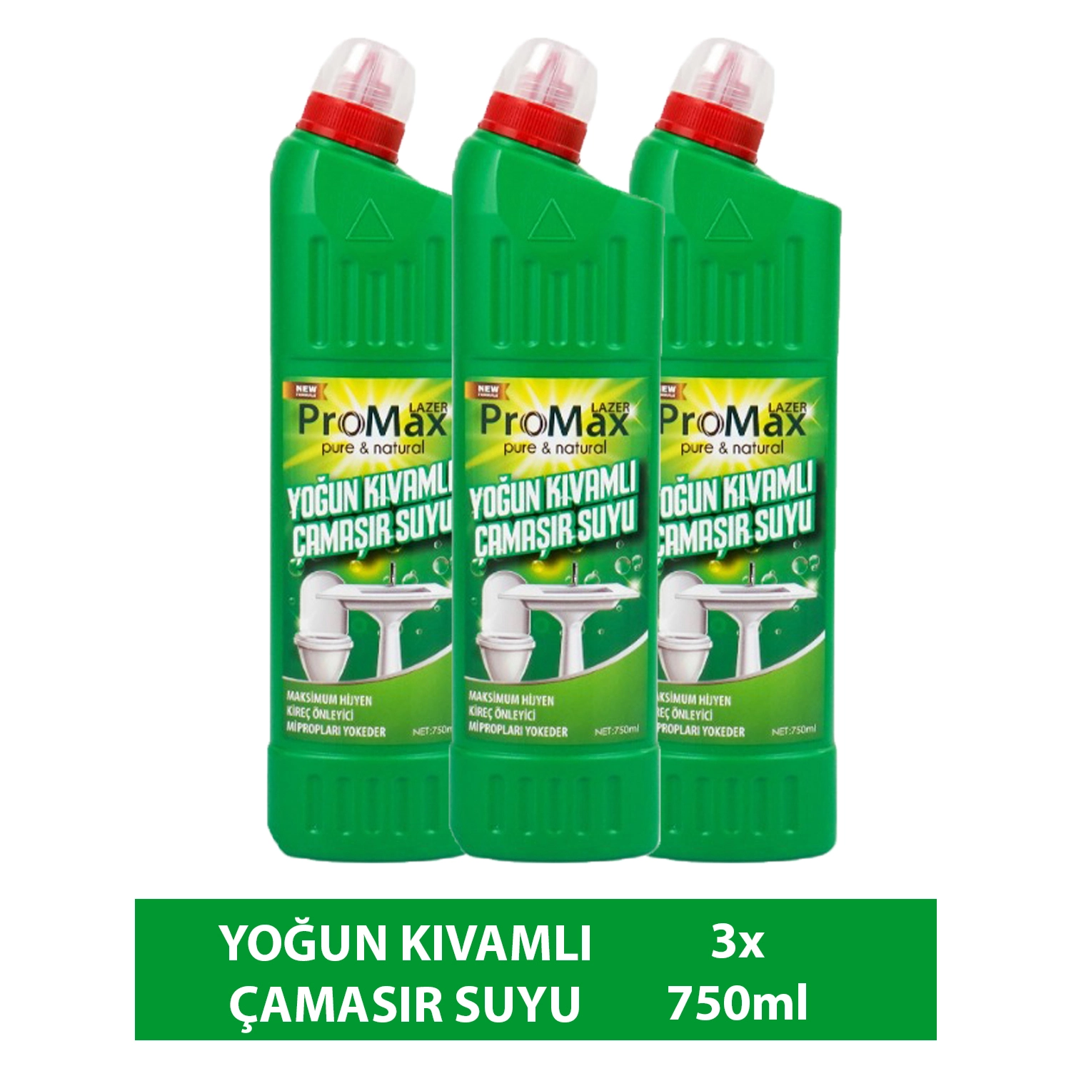 %100 Yerli Yoğun Kıvamlı Çamaşır Suyu 3X 750 ML %100 Yerli Yoğun Kıvamlı Çamaşır Suyu 3X 750 ML